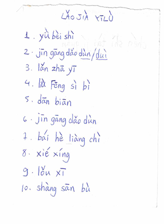 Pinyin para Laojia